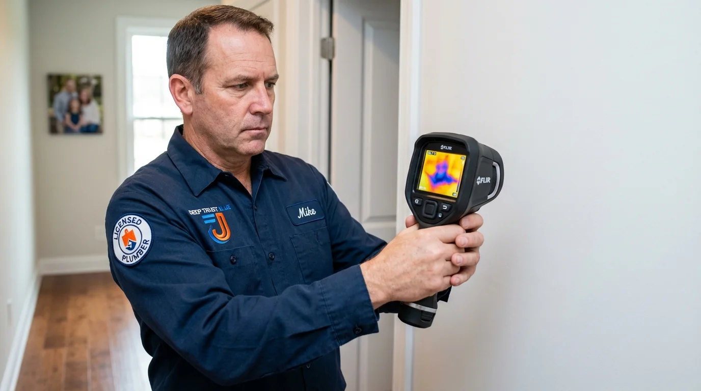 Thermal imaging leak detection by Johns Plumbing LLC in Montague